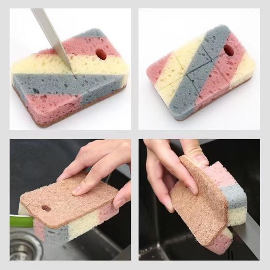 5/10Pcs Dishwashing Sponge Effective Cleaning Multifunctional Scratch-free Countertop Cleaning Sponge