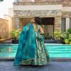 Teal Green Traditional Printed Lehenga Set with Dupatta