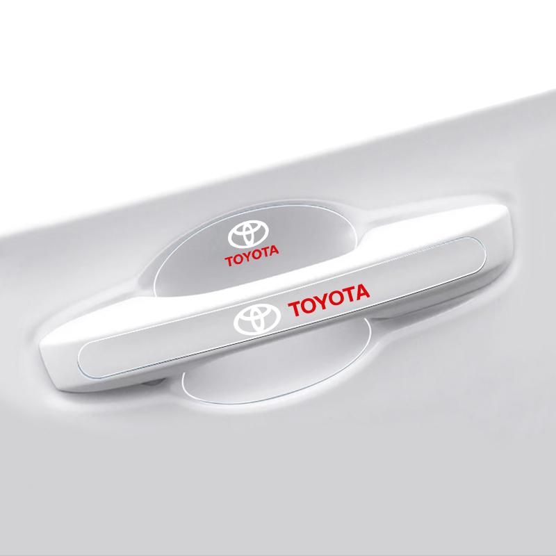 AQN2 Juego de 4 pegatinas transparentes para manijas de coche, pegatinas para puertas de coche, para Toyota Corolla Camry Rav4 Yaris