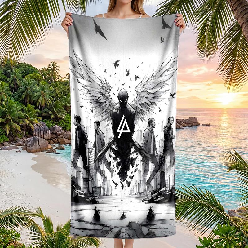 Linkin Park Fashion Beach Towel: Ideal for Summer Adventures Soft, Absorbent and Quick Drying Suitable for Swimming and Bathing