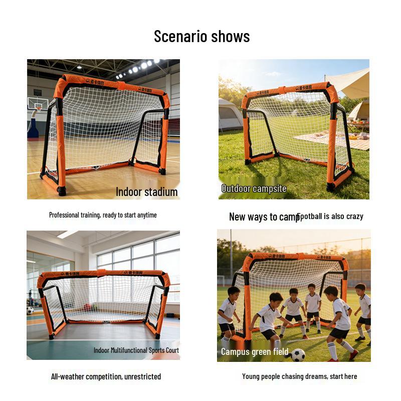 Kids' Portable Outdoor Foldable Football Goal Net 