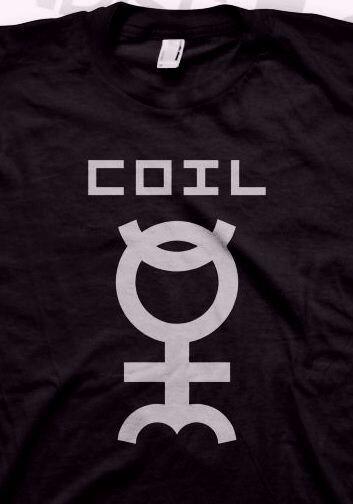 COIL Logo Shirt 2008 RARE! T-shirt Music Band Punk Rock Gothic Unisex tee XXXL