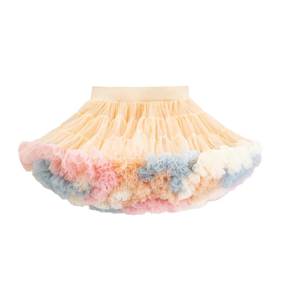 Girl Tutu Skirt Princess Skirt Mesh Fluffy Skirt Spring Summer Versatile Lotus Leaf Skirt