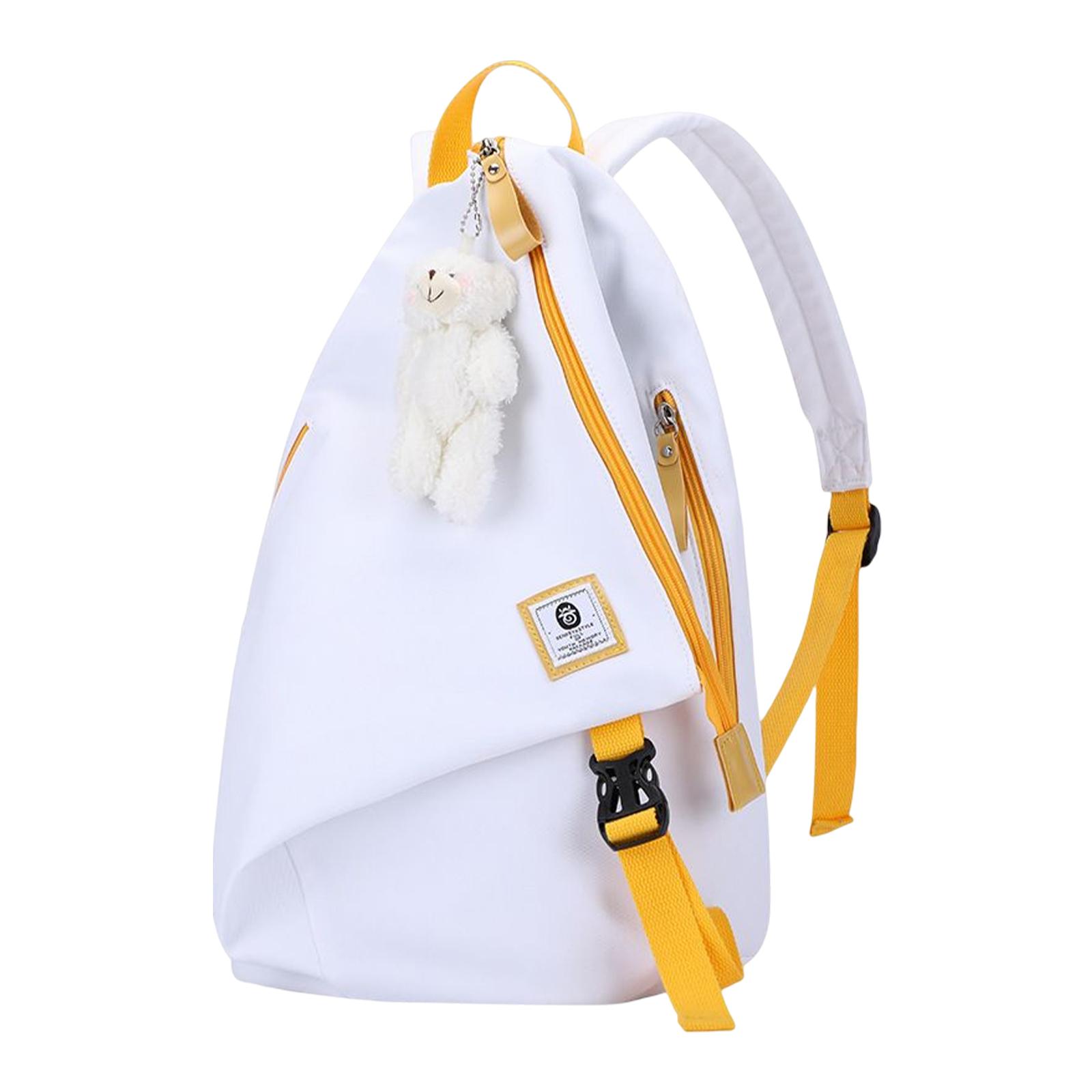 

Travel Backpack Waterproof Casual Large Capacity Nylon Laptop Bags Rucksack for Girls Teenagers Shopping Dating Business Work белый