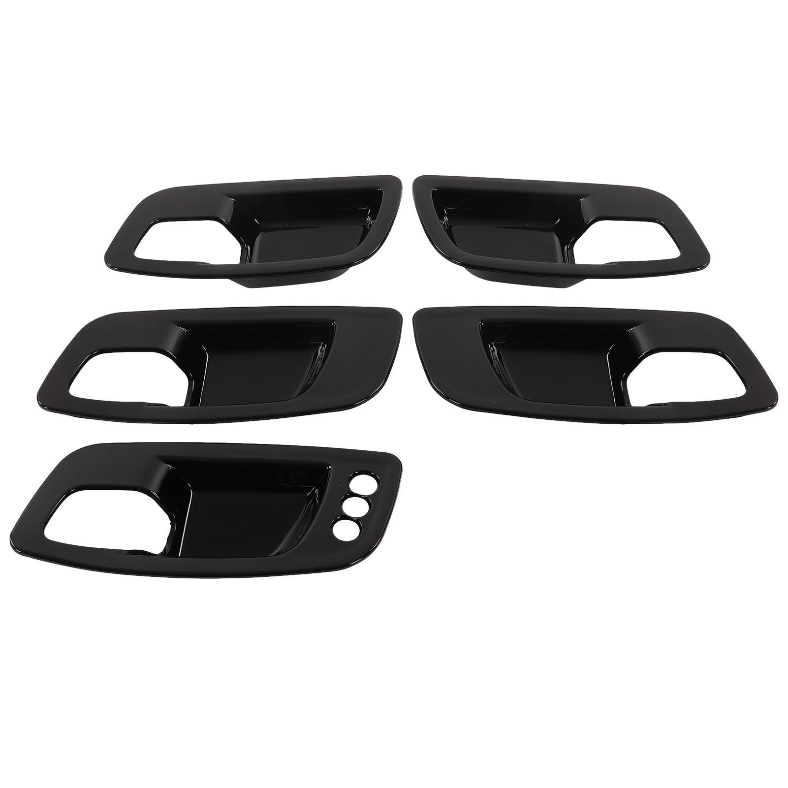 

Inner Door Handle Bowl Cover Trim Car Interior Decoration Replacement for Dodge Charger 2011‑2021Bright Black