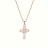 Exquisite Luxury White Cross Necklace, Special Box for Women's Daily Holiday Accessories Birthday Gift Selection Accessories