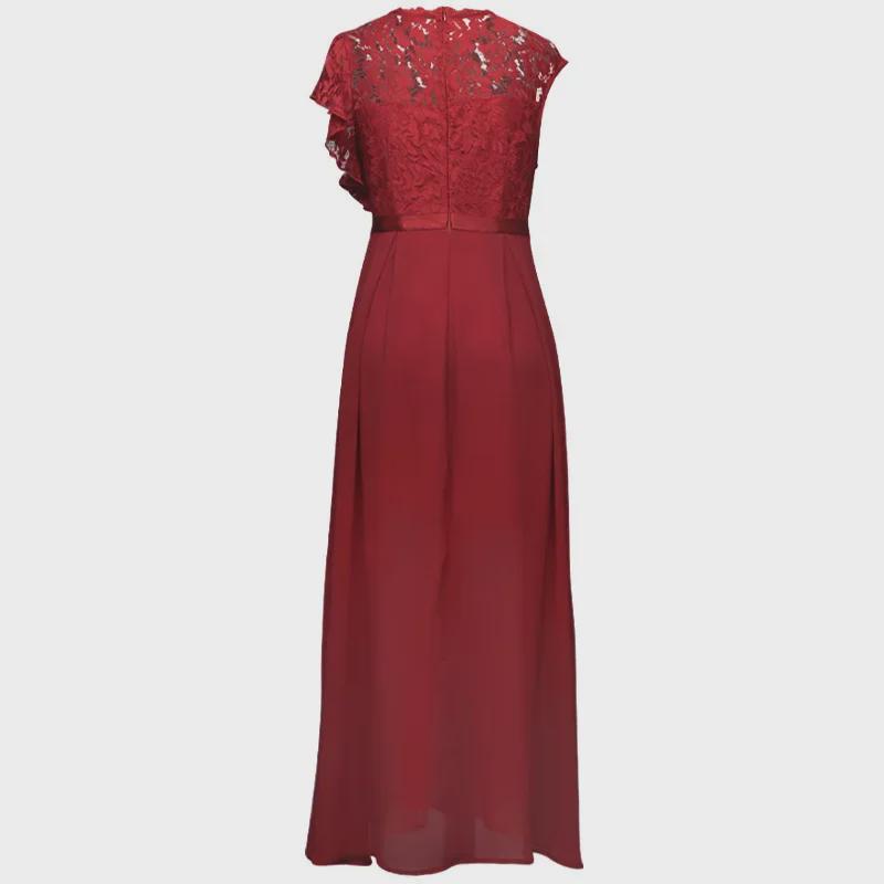 Europäisches und amerikanisches Abendkleid aus Spitze mit hoher Taille – heiß verkaufter langer Rock