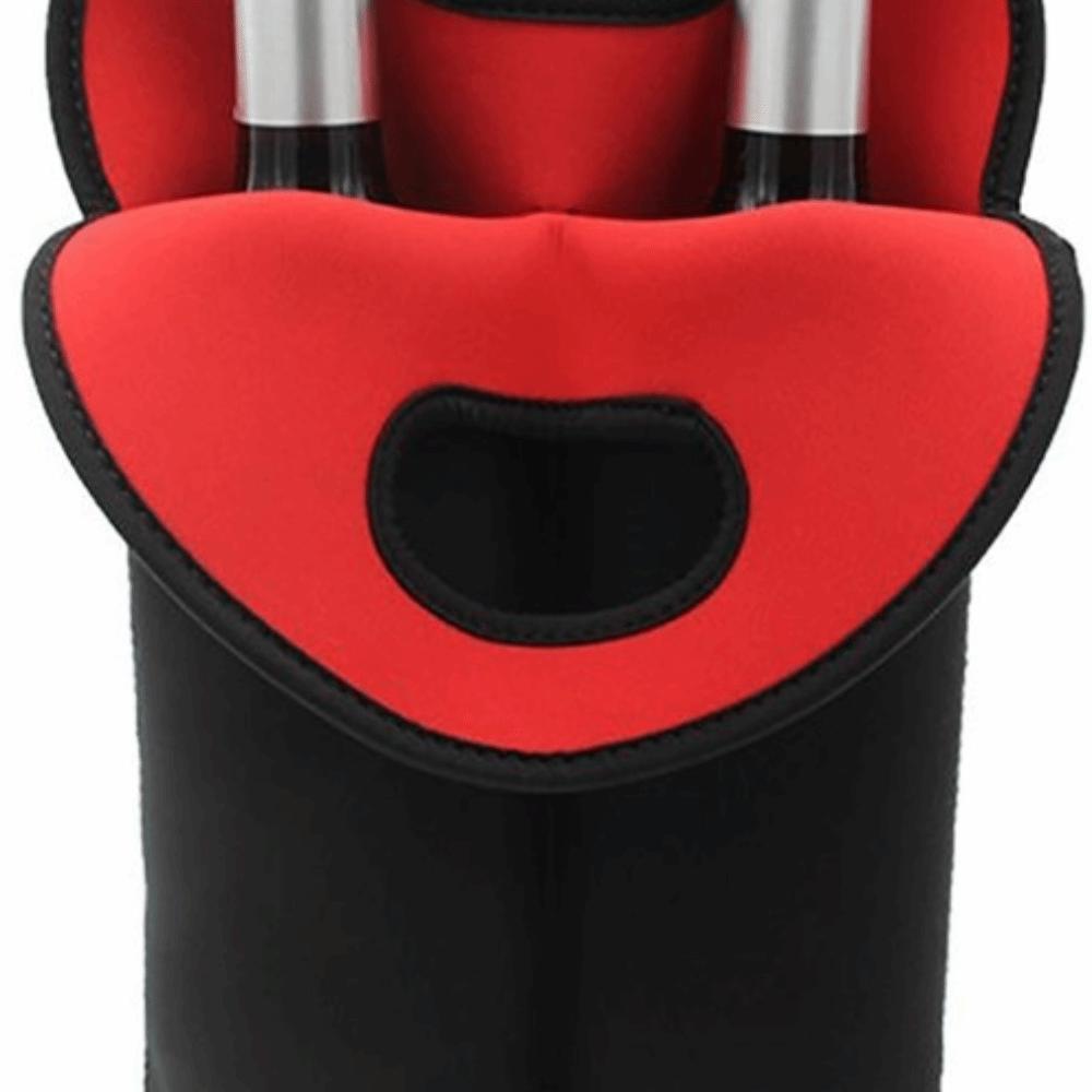 Reusable Wine Travel Carrier With Handle Insulated Wine Bag  Outdoor Camping