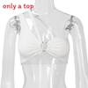 American Style Spaghetti Strap Crop Top With Hollow Out Design For Summer