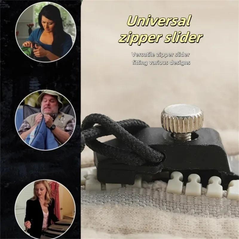 Zipper Universal Repairer for Replacing Metal Zippers, Backpack Accessories, Outerwear, Clothes, Tool Free, Detachable Zippers