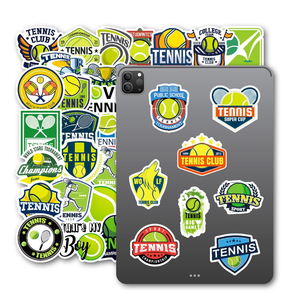 50PCS Tennis Graffiti Stickers, Sports Themed Decals for Phone Case, Laptop & DIY Decoration