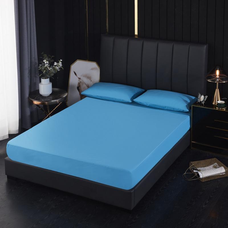 2025 New 99% Waterproof Solid Bed Fitted Sheet Nordic Adjustable Mattress Covers Four Corners with Elastic Band Anti-mite&Washable