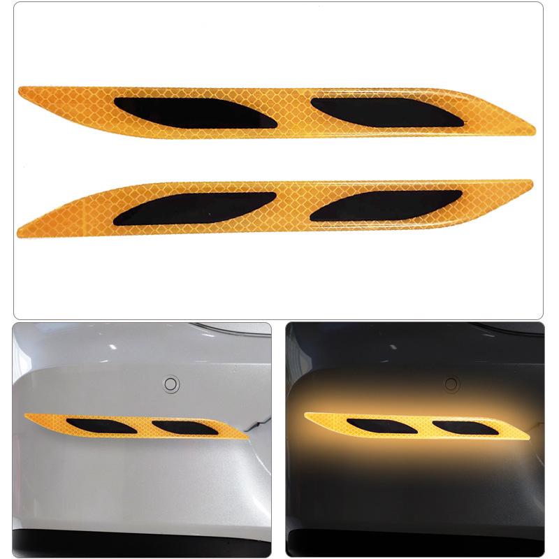 Reflective Carbon Fiber Car Door Handle Protector Strip