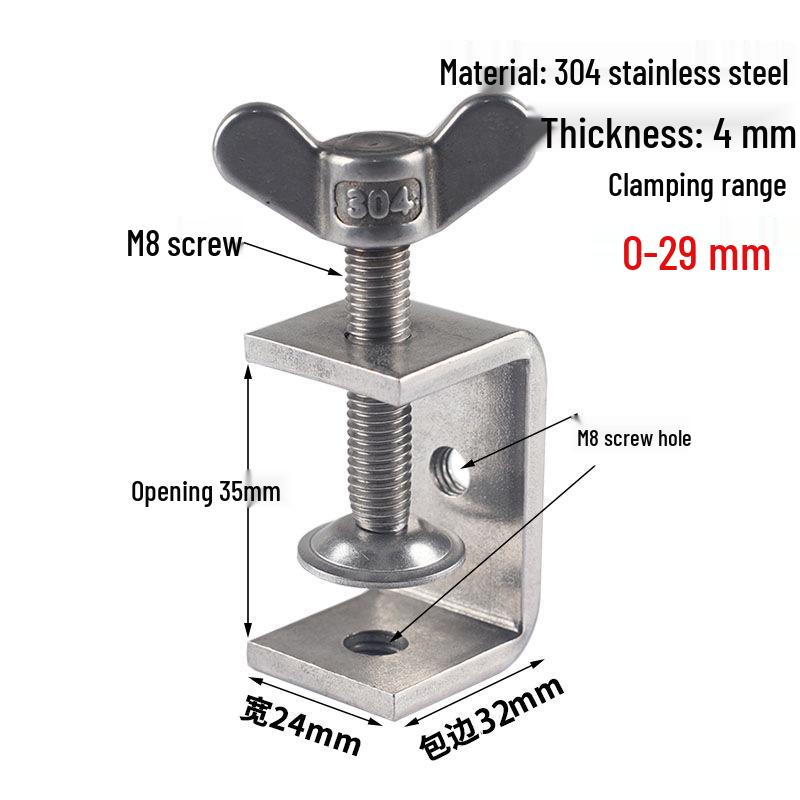 304 Stainless Steel U-Shaped Tiger Pipe Clamp Fastening Clip