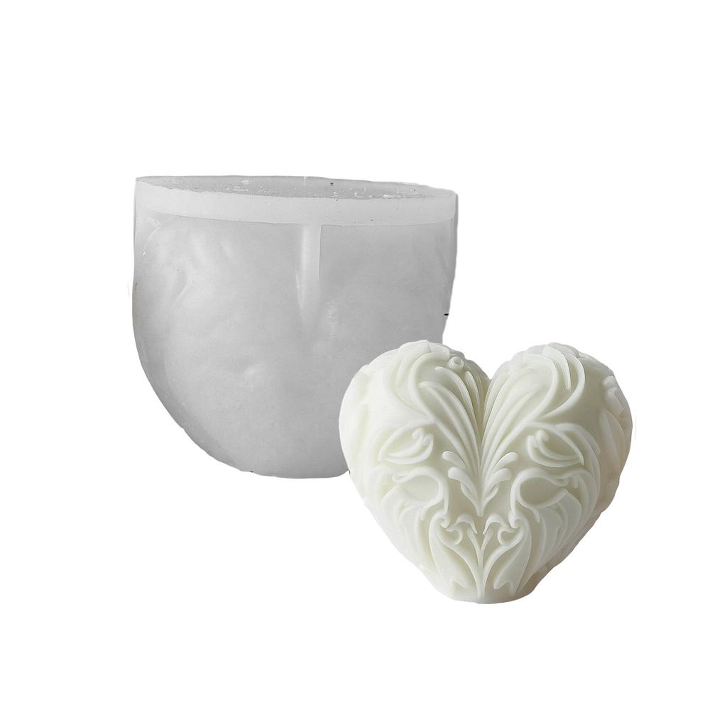 Flexible Silicone Mold Heart Shape Candle Molds Scented Aromatherapys Making Mould Handmade Desktop Ornament Mould