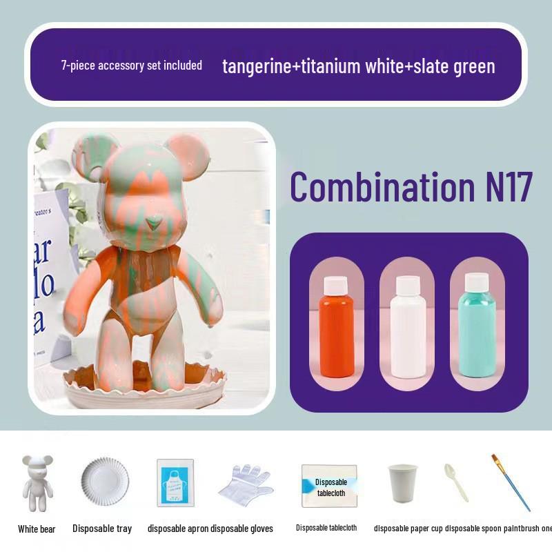Acrylic Pigments White Bear Set for Creative Handcrafted Graffiti Painting