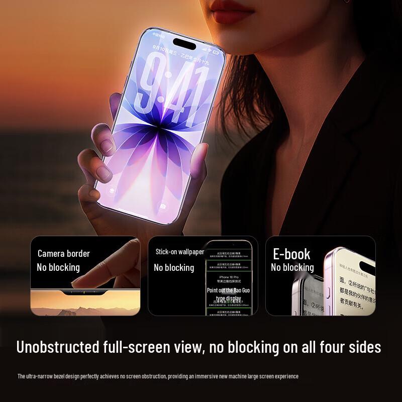 UGREEN Apple iPhone Corning Glass Screen Protector with Dust-Free Auto-Apply Kit