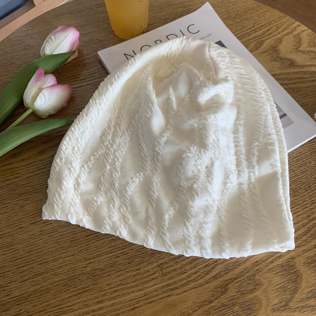 Autumn and Winter Hats for Women Black Piles of Hats Thin Big Head Circumference Ins Face Small Confinement Hats and Head Hat Trendy