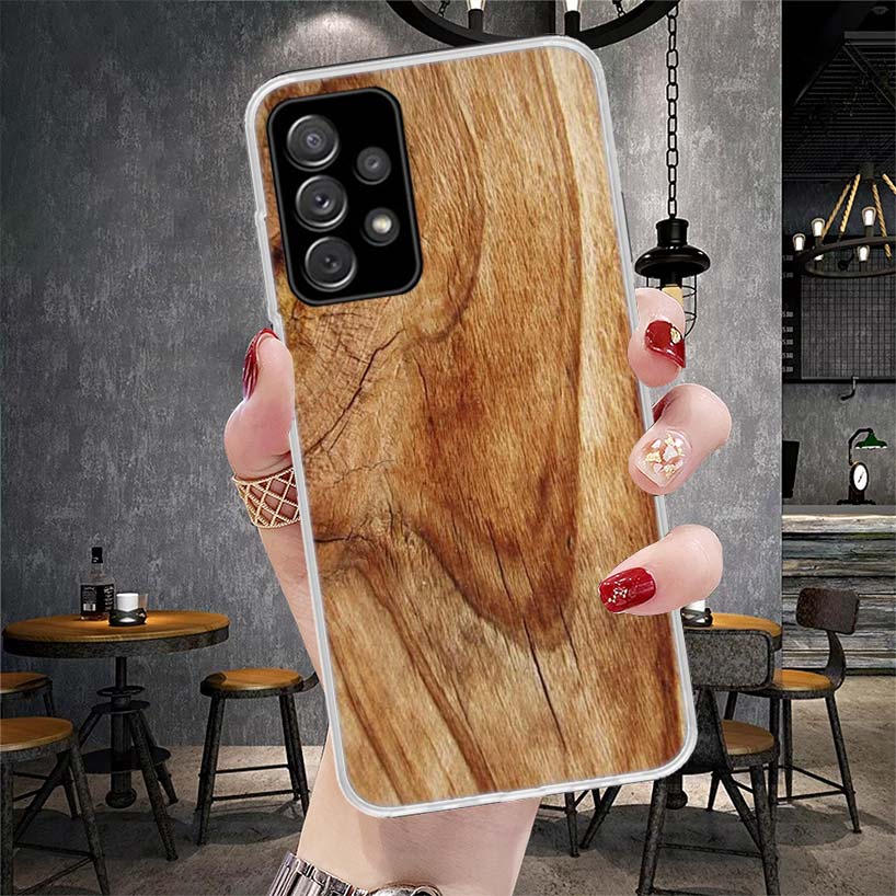 Wood Wooden Pattern Soft Phone Case For Samsung Galaxy A12 A22 A32 A52 A72 A02S A51 A50S A71 A70 A31 A20S Note 20 Ultra S10 A10S