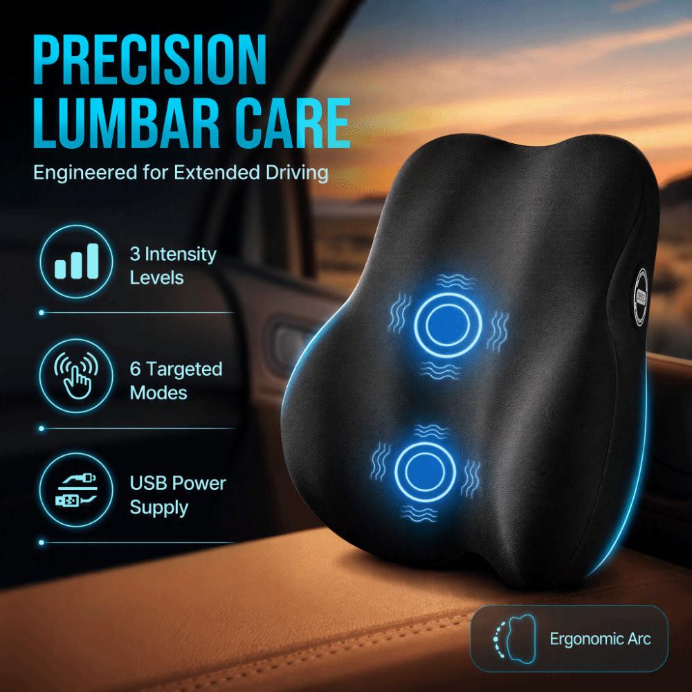Electric Vibration Car Lumbar Support Pillow Ergonomic Electric Massage Seat Cushion  Vehicle