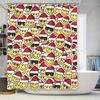 Tuniu Funny Santa Claus Shower Curtain Cute Christmas Shower Curtain for Bathroom Santa with Sunglasses Design