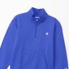 Champion Long Sleeve Fleece Logo Kids Size 140 Kids' Sweatshirt, 100% Cotton, Lining, One-Point Embroidery, Half-Zip Sweatshirt, Basic, CKSY009Z,