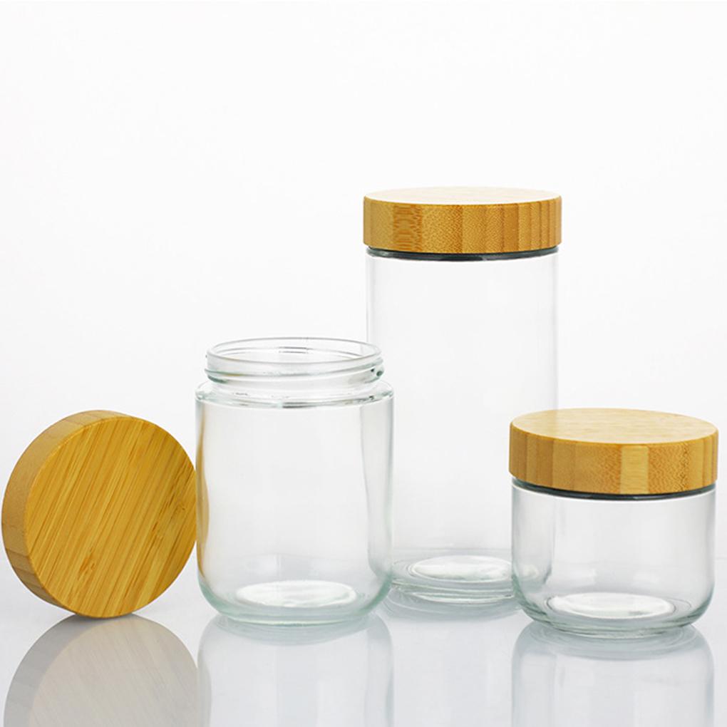 4piece Glass Spice Containers Set For Organized Kitchen Storage Solutions 10 Oz Containers With Lids