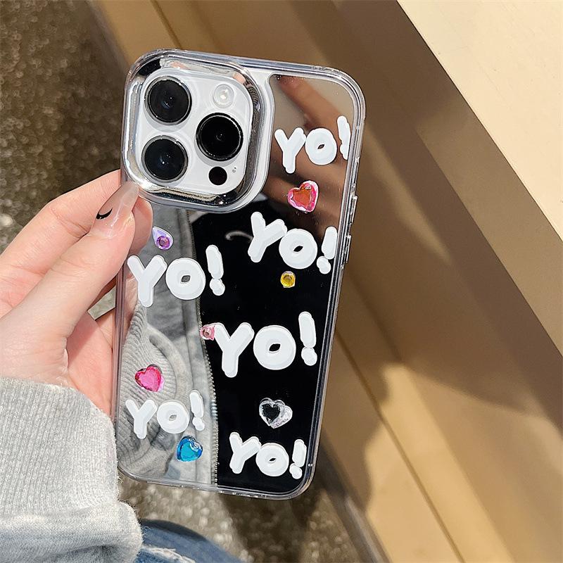 Zhitai Apple iPhone 15 Pro Max Case with Mirror and Diamond Decor for 12th/14th Generation