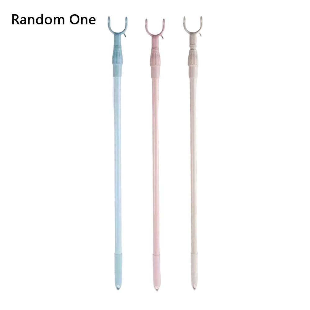 Adjustable Retractable Clothes Fork PP/Stainless Steel Heavy Duty Long Reach Closet Pole Telescopic Clothes Drying Rod