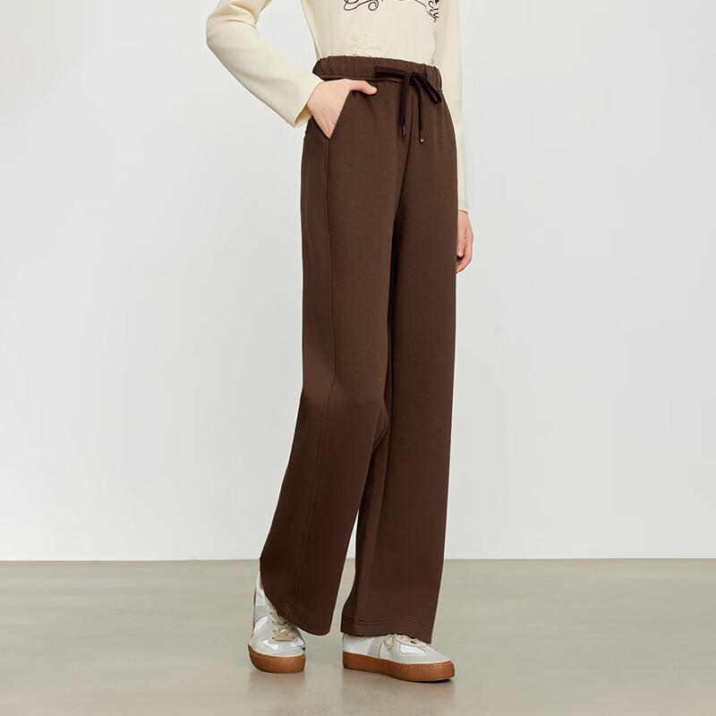 JOY SPEAKER 2025 Spring Draped Relaxed High-Waist Straight-Leg Pants