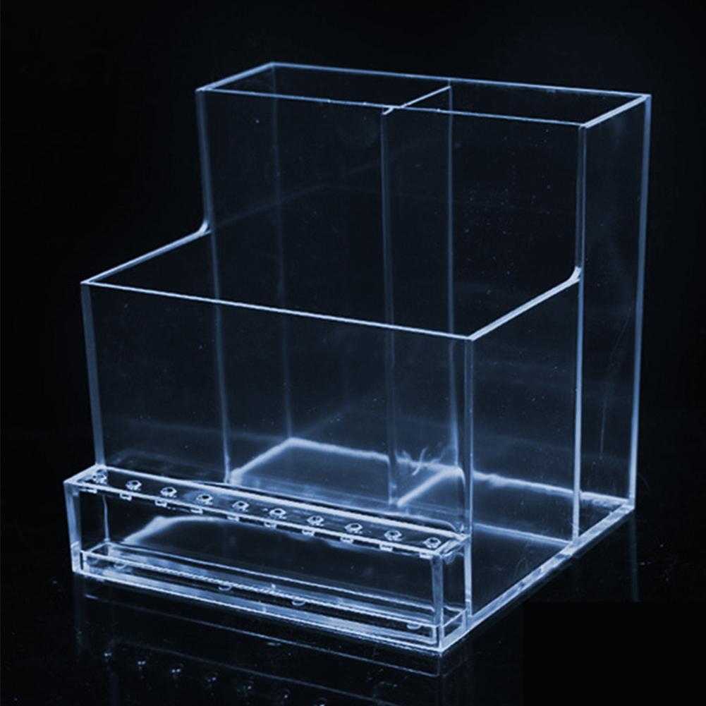 Plastic Nail Bits Grinder Storage Rack Transparent 3 Row 10 Holes Empty Machine Organizer Drill Machine Organizer Stand Display