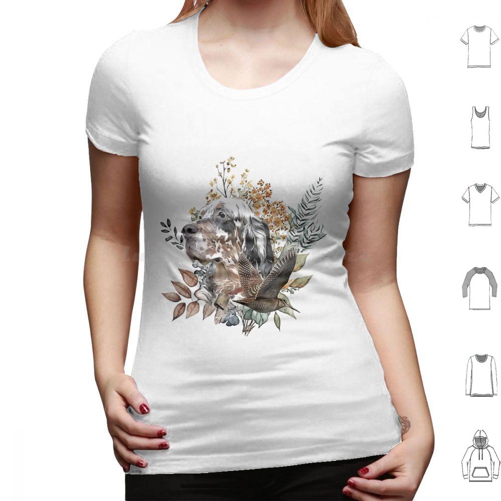 English Setter Woodcock Hunting Art T Shirt 6xl Cotton Cool Tee English Setter Woodcock Hunting Hunting Hunting Art Bird