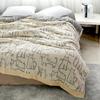 Coperta-asciugamano in garza a quattro strati di cotone di bambù giapponese per tutte le stagioni - Coperta comoda per studenti, misura singola/doppia