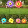 Bunte Sonnenblumen-Windräder Hochwertige Holz-Windspiele Für Hausgarten DIY Kinder Outdoor-Aktivitäten Layout Windräder Spielzeug