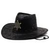 Crack Western Cowboy Hat Outdoor Travel Beach Visor Knight Hat Stage Shooting Prop Sun Hat