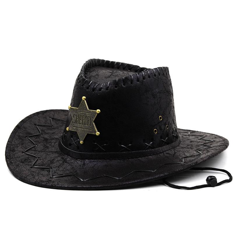 Crack Western Cowboy Hat Outdoor Travel Beach Visor Knight Hat Stage Shooting Prop Sun Hat
