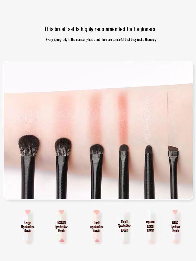 6-Piece Eye Brush Set: Eyeshadow & Concealer Tools
