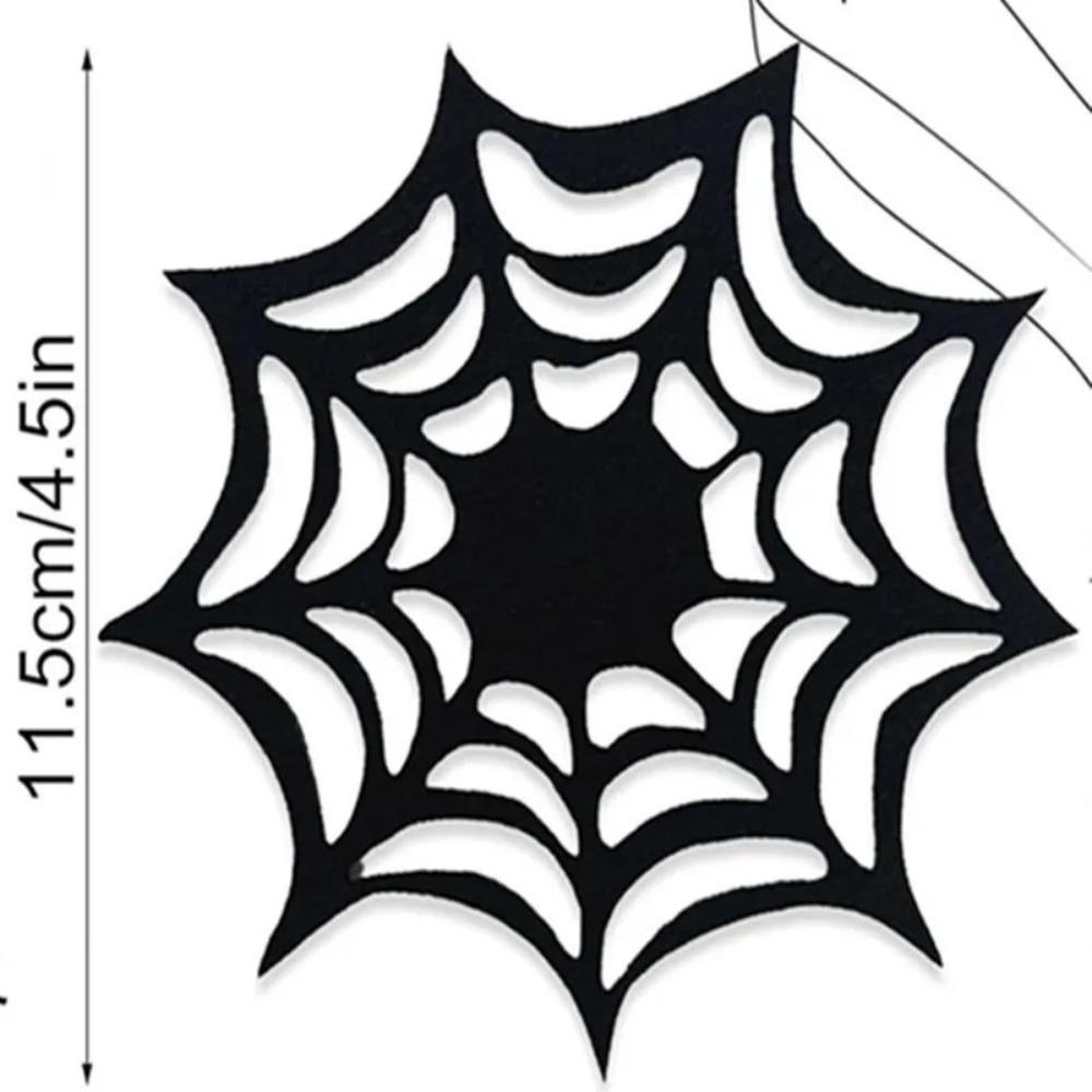 Creative Felt Bat Mat Halloween Table Mat Black Bat Anti Slip and Heat-resistant Tableware Mat Party Table Halloween Decoration