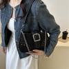 Schlichte Retro-Unterarmtasche, modischer Trend, lässige Schultertasche, Canvas, lässige Textur, Umhängetasche für Damen