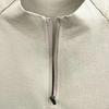 Men's Short Sleeve T Shirt Half Zipper Casual Mesh Beach Breathable Pullover Solid Color Lightwear Loose Comfortable