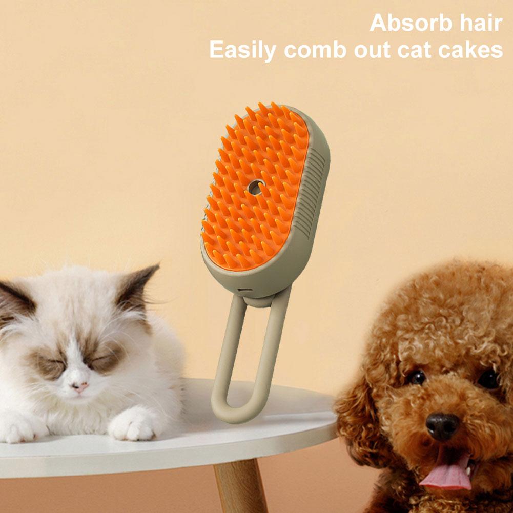 Cat Steam Brush Pet Hair Cleaning Brush Comb 3 In 1 for Dogs Cats for Removing Tangled and Loosse Hair