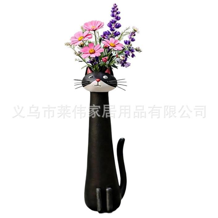 Funny Cat-shaped Vases, Vase Ornaments, Home Office Decoration, Cartoon Animals, Gifts, Multiple Options to Choose From