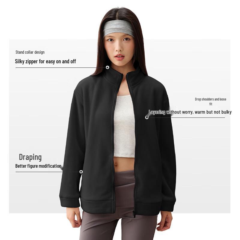 Warrior Women's Plush Fleece Stand-Collar Cardigan