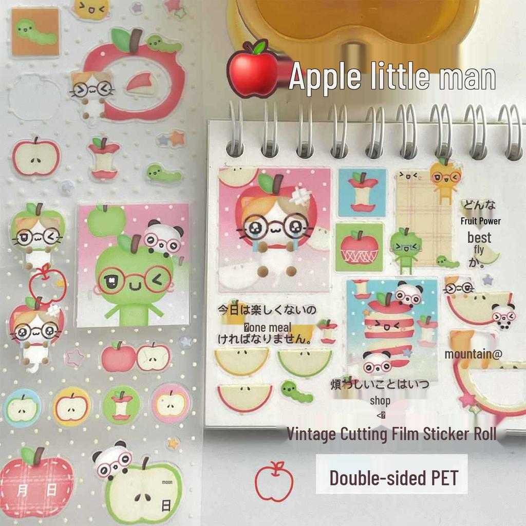 Retro 'Olden Days Story' Four-Leaf Clover Label Stickers for Journals and Collages