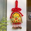 Exquisite Broom Dustpan Pendant Chinese Knot Copper Coin Mini Broom Hanging Ornaments Bamboo Multi Purpose Door Handle Pendants