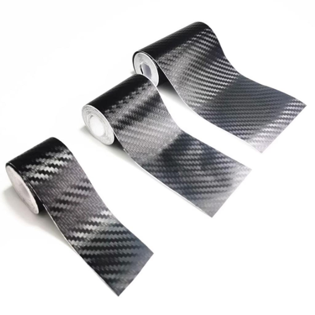 3D Carbon Fiber Car Door Edge Protector Anti-Scratch Guard Strip 7cm X 3m Universal Vehicle Body Bumper Side Mirror Protection