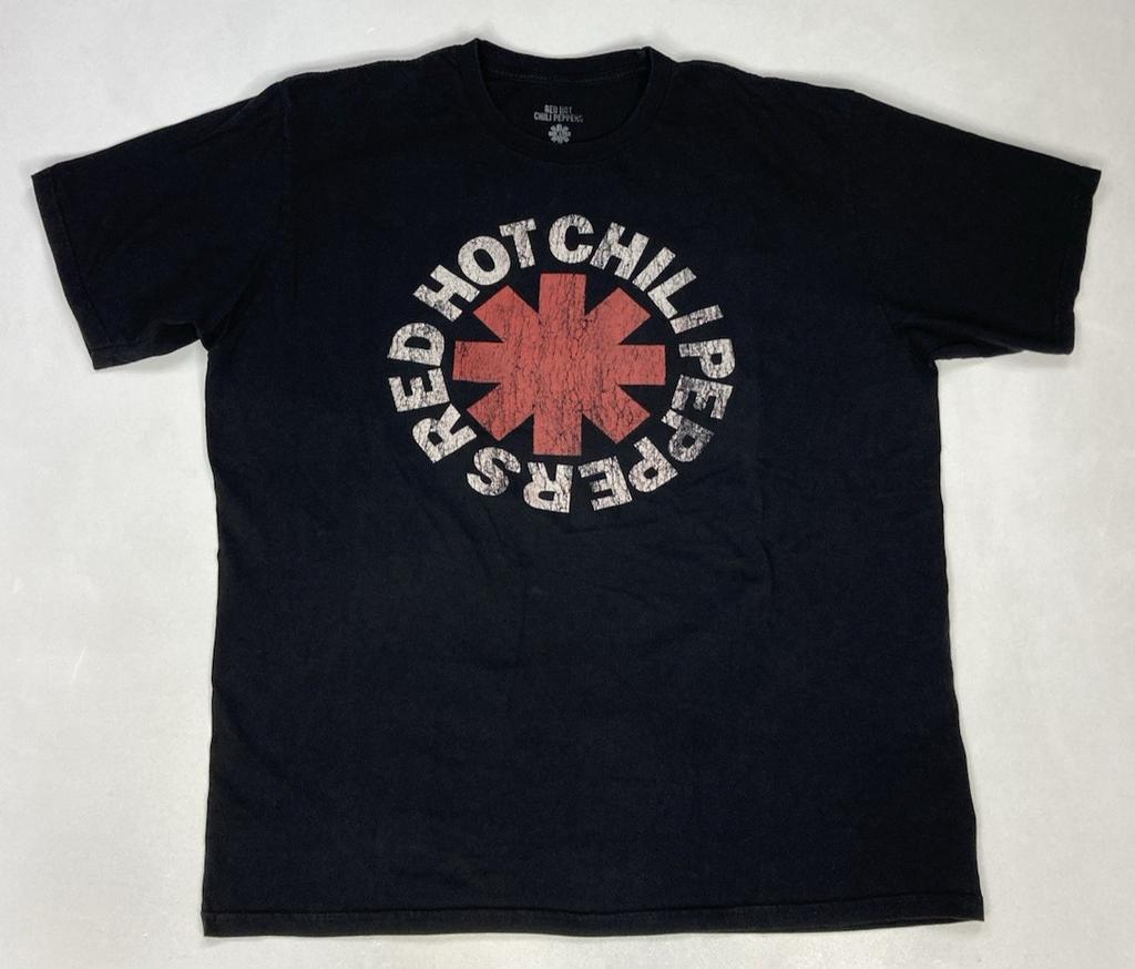 Red Hot Chili Peppers Logo Graphic T-shirt Men XL Black Short Sleeve Music