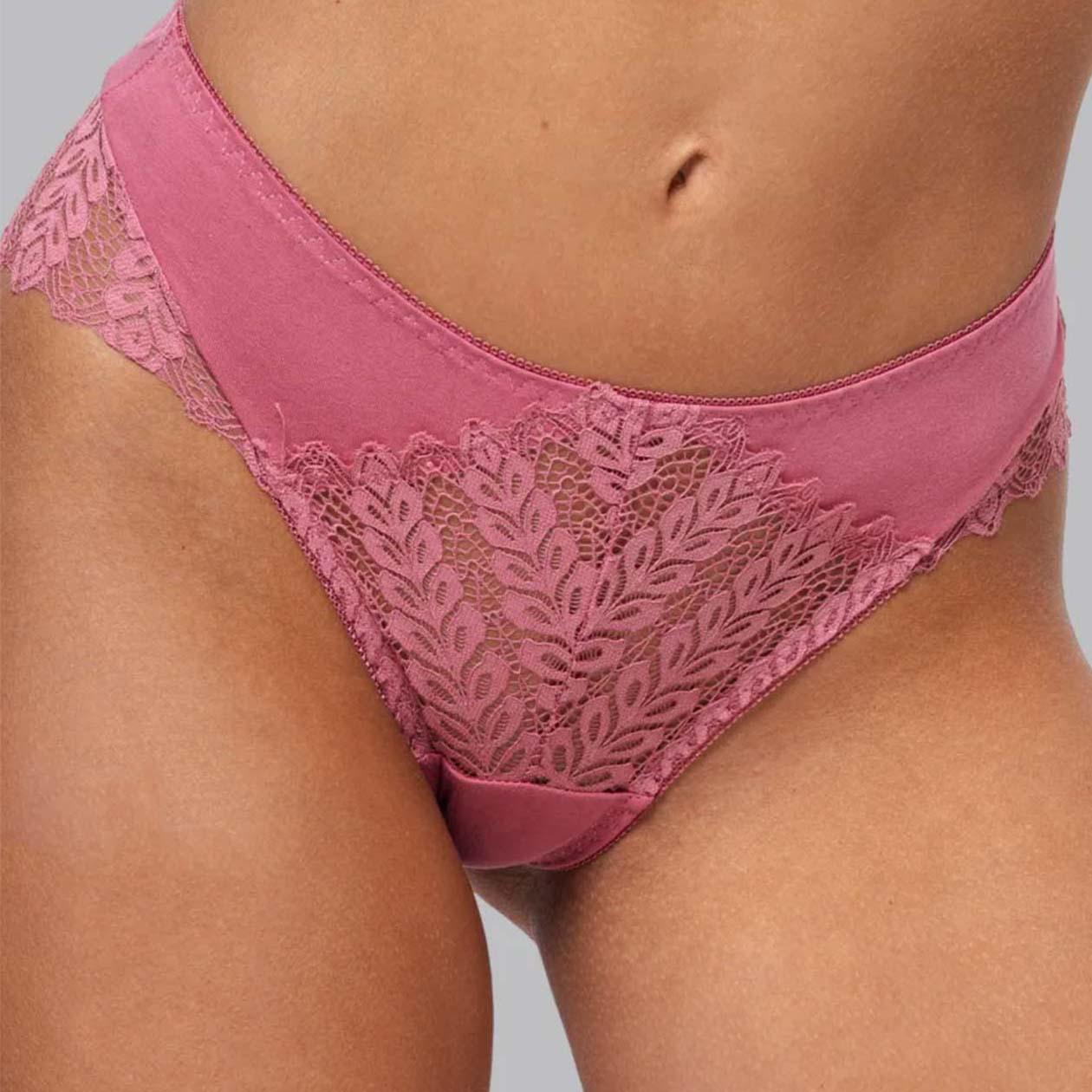 Spitzen-Tanga in Übergröße: Flirtiger Nahtloser Europäischer & Amerikanischer Stil L rose rot