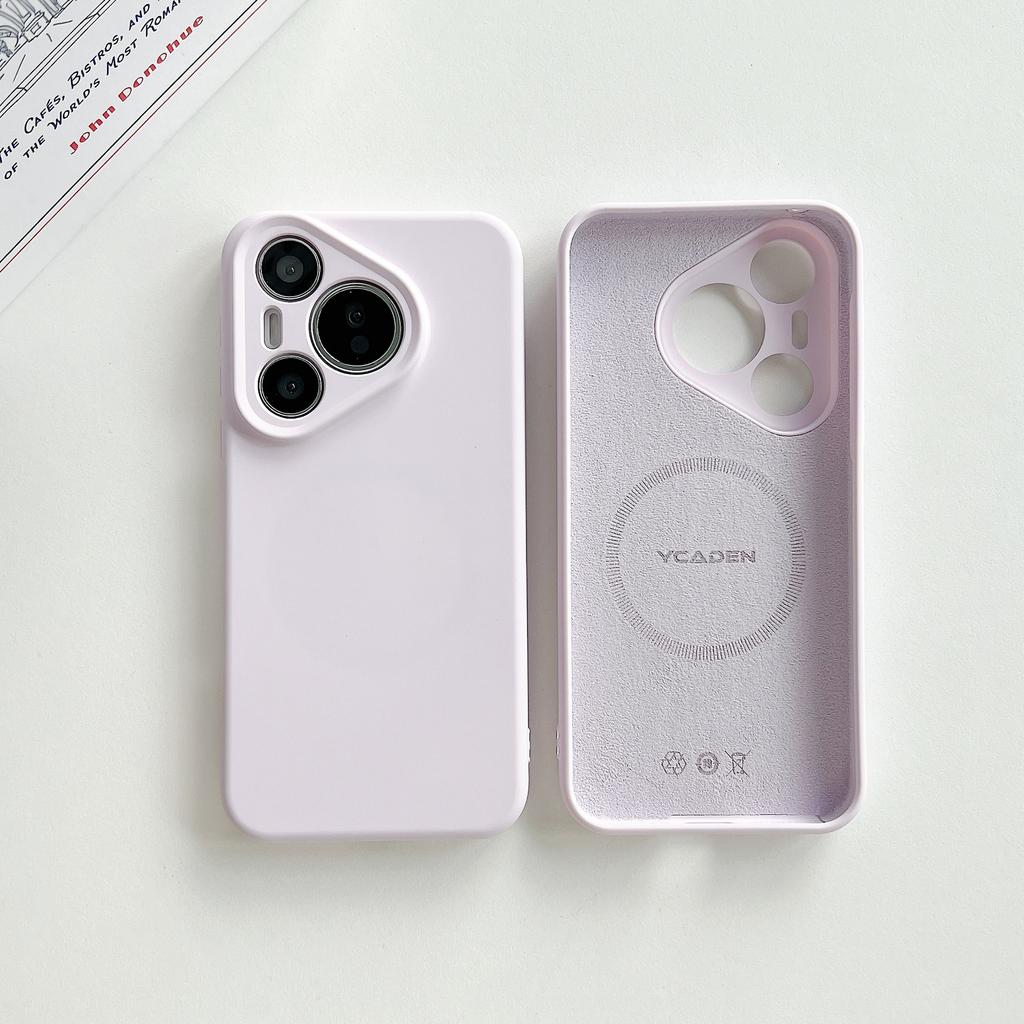 Premium Liquid Silicone Suitable for Huawei Mate80ProMax Magnetic Mobile Phone Case Pura70 Fine Hole Lens Sheath