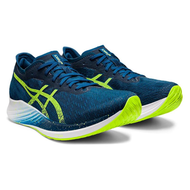ASICS Magic Speed Mako Blue Hazard Green Sneakers 1011B026-402